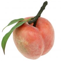 Dekorativ frukt persika rosa Ø8cm L10cm 4st