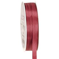 Artikel Dekorativt band smalt taftband Bordeaux 10mm 50m