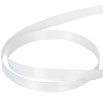Artikel Dekorativt taftband, vitt, 10 mm brett, 50 m långt
