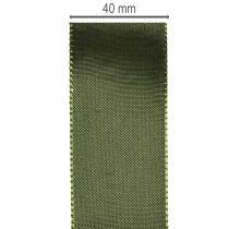Artikel Satinband för presentinslagning, taftband, grönt, 40 mm brett, 5 m långt