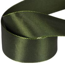 Artikel Satinband för presentinslagning, taftband, grönt, 40 mm brett, 5 m långt