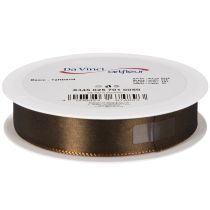 Artikel Brunt taftband på rulle, mångsidigt för dekoration, 25 mm brett, 50 m långt