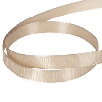 Artikel Smalt beige presentband, fint band för förpackning, 10 mm brett, 50 m långt