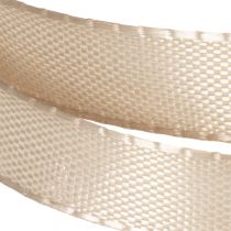 Artikel Smalt beige presentband, fint band för förpackning, 10 mm brett, 50 m långt