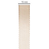 Artikel Dekorativt band satinband taftband beige 15mm 50m