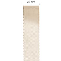 Artikel Dekorativt band satinbeige taftband 25mm 50m