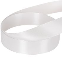 Artikel Dekorativt taftband, vitt, 25 mm brett, 50 m långt
