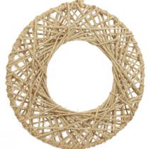 Dekorativ ring jute täckt hängande dekoration boho dekoration natur Ø28cm 4st