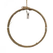 Dekorring jute Scandi dekorativ ring för upphängning Ø30cm 3st