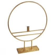 Artikel Dekorationsring med fotljusstake metalldekor guld Ø44,5cm