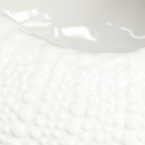 Artikel Dekorativ skål keramik maritim oval i vitt 19x15x8,5cm