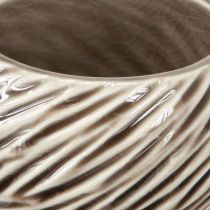 Artikel Dekorskål Keramik Spiraldekor Beige Brun Ø9cm 4st