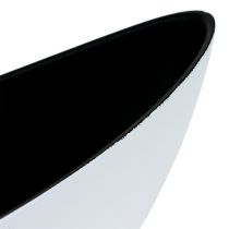 Dekorskål plast vit 38,5cm x 12,5cm H13cm