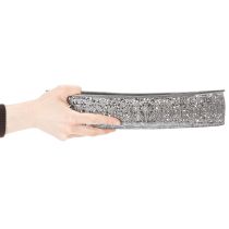 Artikel Dekorativ metallskål, grått mönster, oval, L36cm/33,5cm, set om 2