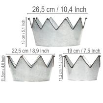 Artikel Dekorativ skål metall skål krona Ø26,5/22,5/19cm set om 3