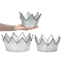 Artikel Dekorativ skål metall skål krona Ø26,5/22,5/19cm set om 3