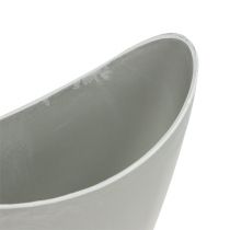 Artikel Dekorskål plastgrå 20cm x 9cm H11,5cm 1 st