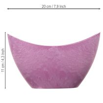 Artikel Dekorativ skål i plast rosa 20 cm x 9 cm H11,5 cm 1 styck