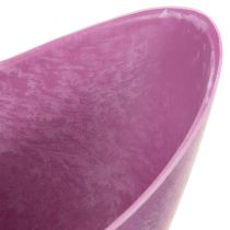Artikel Dekorativ skål i plast rosa 20 cm x 9 cm H11,5 cm 1 styck