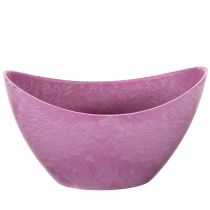 Artikel Dekorativ skål i plast rosa 20 cm x 9 cm H11,5 cm 1 styck