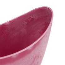 Dekorskål plast rosa 20cm x 9cm H11,5cm, 1st