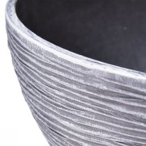 Artikel Dekorativ skål rund växtskål grå svart Ø40cm H19,5cm