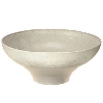 Artikel Dekorativ skål med bas plastskål rund krämfärgad Ø19cm H8cm