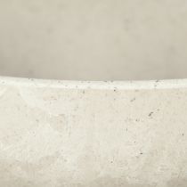 Artikel Dekorativ skål med bas plastskål rund krämfärgad Ø19cm H8cm