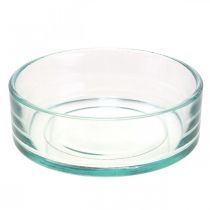 Artikel Dekorativ skål glasglasskål rund platt klar Ø15cm H5cm