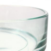 Artikel Dekorativ skål glasglasskål rund platt klar Ø15cm H5cm