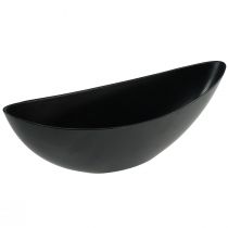 Dekorskål svart bordsdekoration växtbåt 38,5x12,5x13cm
