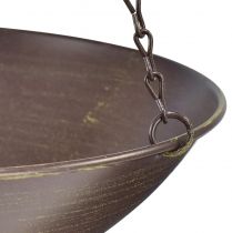 Artikel Dekorativ skål för upphängning av metall mörkbrun Ø30cm H55cm