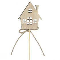 Artikel Dekorproppar Juldekoration hus trä 4,5x5cm 12 st