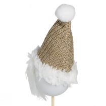 Artikel Dekorativ pluggtomte jul vit brun 4x11cm 4 st