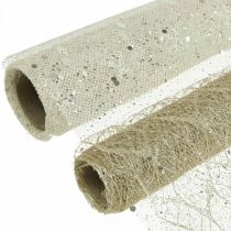 Bordstejp dekorativt tyg champagne x 2 diverse 35x200cm