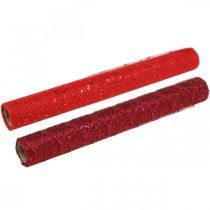 Artikel Juldekor Tyg Polyester Röd x 2 diverse 35x200cm