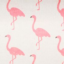 Artikel Dekorativtyg flamingo vit-rosa 30cm x 3m