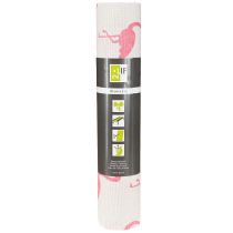 Artikel Dekorativtyg flamingo vit-rosa 30cm x 3m