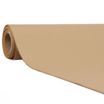 Bordslöpare i konstläder beige dekorativt tyg läder 33cm×1,35m