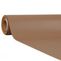 Bordslöpare i brunt dekorativt läder i konstläder 33cm×1,35m