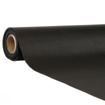 Artikel Imiterat läder svart dekorativt tyg svart läder 33cm×1,35m