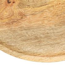 Artikel Dekorativ tallrik trä med fot tårtställ optik natur Ø25cm