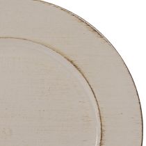 Artikel Dekorativ tallrik plast dekorativ plasttallrik grå brun Ø33cm