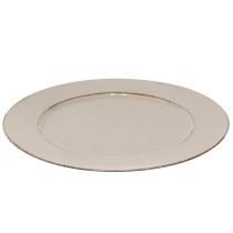 Artikel Dekorativ tallrik plast dekorativ plasttallrik grå brun Ø33cm
