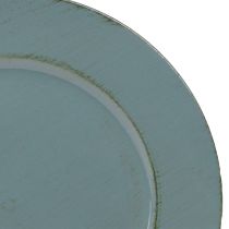Artikel Dekorativ tallrik plast dekorativ plasttallrik petrolbrun Ø33cm