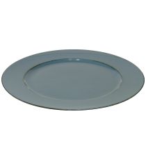 Artikel Dekorativ tallrik plast dekorativ plasttallrik petrolbrun Ø33cm