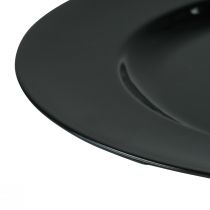 Artikel Dekorativ tallrik svart platt blank plast Ø28cm H2cm
