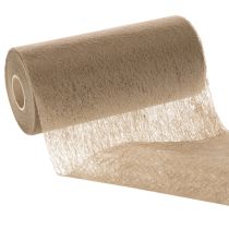 Artikel Borddekorationsrulle i brunt, non-woven-tyg, 24 cm x 25 m, för festbord