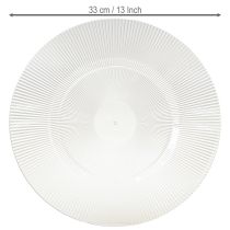 Artikel Dekorativ tallrik med spår plasttallrik plasttallrik klar Ø33cm
