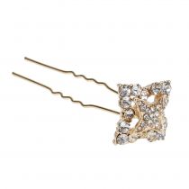 Diamond pin bröllop dekoration guld 7cm 9st